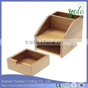 Bamboo Colour Desk Stationary Organiser Pen Stand Bamboo Notes Holder Quality Choice thumbnail-4