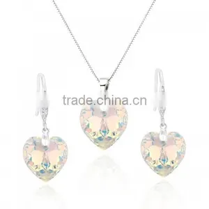 Ocean Of Heart 925 Silver Austria Crystal Jewelry Set thumbnail-3