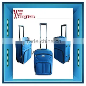 2014 China Factory Cheap Good Quality 600D Polyester EVA Upright Wheeled 20'' Cabin Size Carry on Travel Luggage With Trolley thumbnail-1