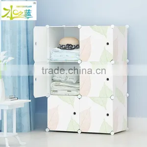DIY Portable Bedroom Corner Plastic Clothes Wardrobe Box thumbnail-3