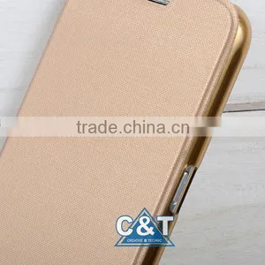 C&T Luxurious Gold Premium PU Leather PC Hard Shell Wallet Skin Hybrid Cover for Samsung Galaxy Note 7 thumbnail-5