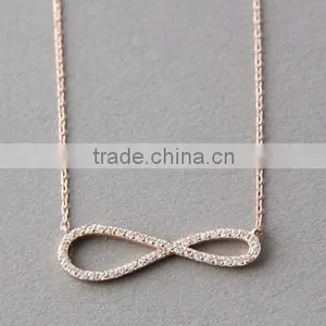 2013 New 925 Sterling Silver Infinity Necklace ,925 Silver Infinity Necklaces,925 Silver Infinity Necklaces Jewelry thumbnail-1