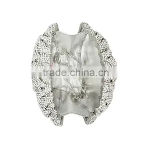 3D Flower Hard Shell Crystal and Crystal Bags and Clutches (8746A-S) thumbnail-5