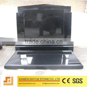Black Granite Heart Shaped Tombstone thumbnail-6