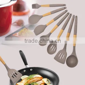FDA LFGB Food Grade Wholesale Silicone Personalized Kitchen Utensil Set Modern Baking Cooking Tools Best Selling Products thumbnail-1