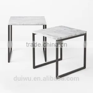 Foshan Shunde Factory Home Metal Furniture Small Marble Beside Table thumbnail-5