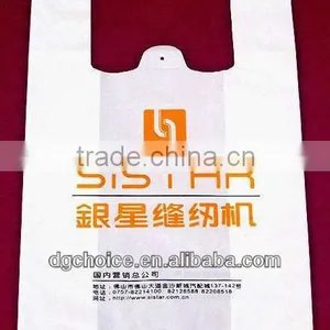 Wholesale Cheap Shopping Supermarket Shopping Custom Printed Plastic T-shirt Bag thumbnail-1