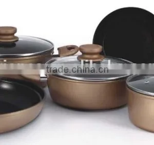 Factory Direct Manufacturing Forged Carbon Steel Non-stick Coating 8pcs Cookware Set thumbnail-1
