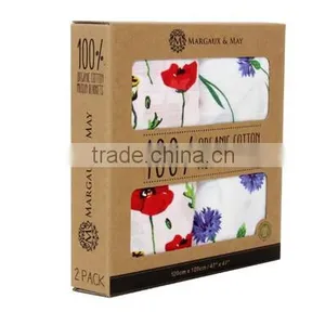 Baby Muslin Wrap Swaddle Blanket 100% Organic Cotton After Washed Baby Muslin Swaddle thumbnail-2