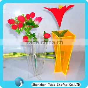 Plastic Home Decoration Vase Acrylic Standup Vase Cheap Crystal Vase thumbnail-1