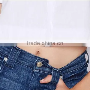 Lady's Slim Cotton Collared Solid White Shirt Short Sleeve Blouse thumbnail-6