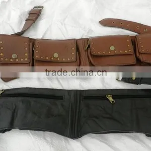 Genuine Leather Travel Pouch Hip Waist Pockets Belts/leather Bum Belt Bags thumbnail-1