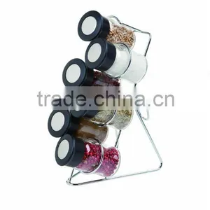 SINOGLASS 6 Jars Spice Rack Set thumbnail-1