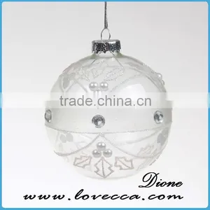 Shine--blown Glass Christmas Ornament Crafts Transparent Xmas Glass Ball thumbnail-4