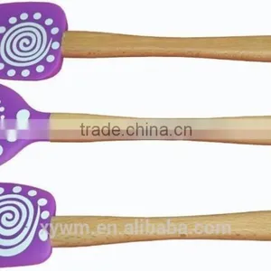 Premium Bamboo Silicone Spatula Utensil Set of 3 thumbnail-1