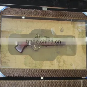 Display Replica Toy Gun Painting With Frame thumbnail-1