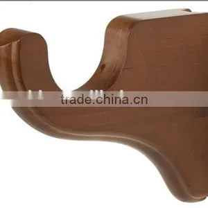 BHBR02 Single Wood Curtain Rod Brackets / Holders / Crutch / Stand For Curtain thumbnail-1