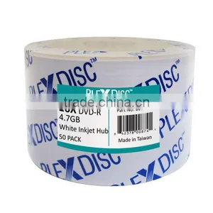 PlexDisc 16x 4.7GB White Inkjet Hub Printable DVD-R 50 Packs Disc thumbnail-1