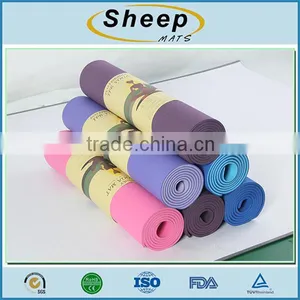 Exercise Printed Eco Friendly Waterproof Tpe Non-slip Yoga Mat Roll thumbnail-1