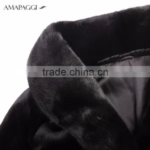 201new Styles Long Black Natural Mink Fur Coat for Winter thumbnail-4