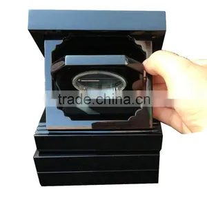 2017 New Design Rotation Wooden Coin Display and Presentation Case thumbnail-2