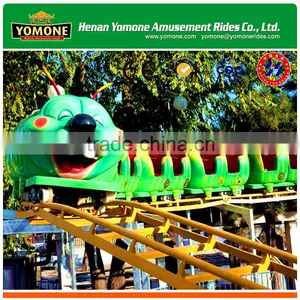 2016 Popular Amusement Park Outdoor Games Rides Caterpillar Roller Coaster With Track Train for Sale thumbnail-3