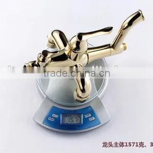 Golden Colour Classic Brass Shower Faucet ,Golden Rain Shower Set, Golden Shower Mixer thumbnail-2