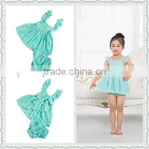 2016 New Design Princess Baby Girls Swing Top Set,children Clohting Set With Lace Shoulder Straps,kids Summer Wear Swing Outfit thumbnail-5