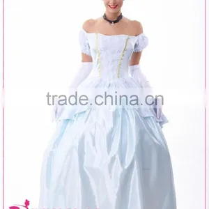 2015 New Hot High Quality Hallloween Princess Deluxe Off-Shoulder Adult Cinderella Costume thumbnail-1