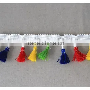 2016 Fashionable Colored Tassel Fringe Trim 4.5cm Fringe Trimmings for Garment thumbnail-2