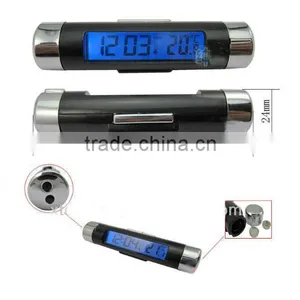 2017 Hot Sale LCD Display Degree Vehicle Digital Thermometer With Clock Calendar thumbnail-1