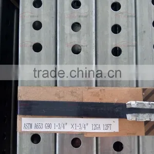 Outdoor Galvanized Perforated Metal Steel Square Tube With Hole for Traffic Road Sign thumbnail-1