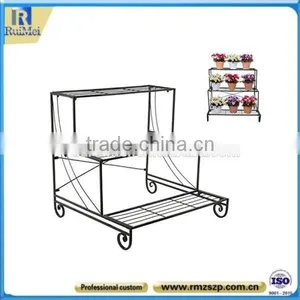3-Tier Floor Standing Metal Flower Pot Display Holder thumbnail-2