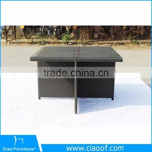 Modern Stylish Outdoor Furniture Cheap Rattan Dining Set Wicker Table and Chair thumbnail-4