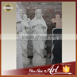 Hand Made White Marble Jesus Statue thumbnail-1
