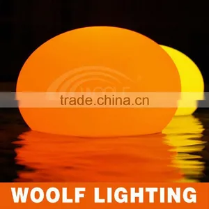 Outdoor Waterproof Floating Color LED Oval Light thumbnail-1
