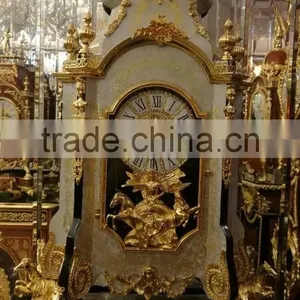 Vintage Copper Art Clock, Metal Table Clock, Antique Table Clock thumbnail-4