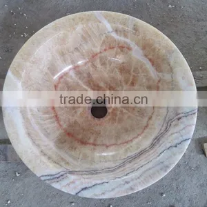 Luxurious Round Marble Sinks/onyx Basins for Personal Use thumbnail-2