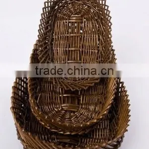 Handmade Wicker Rattan Tray Bread and Fruit Basket thumbnail-1