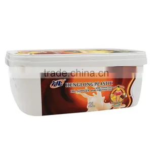 IML Rectangular Disposable Plastic Food Containers With Lids, IML Ice Cream Packaging Design thumbnail-6