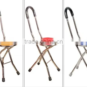 Crutch Stool Adjustable Folding Crutch With Seat thumbnail-1