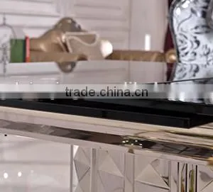 New Model Furniture Folding Extendable Glass Dining Table TH391 thumbnail-3