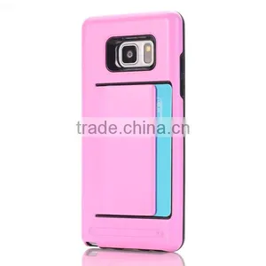 Card Slot Phone Case TPU + PC Phone Shell Protecive Back Cover for Samsung Note7 thumbnail-1