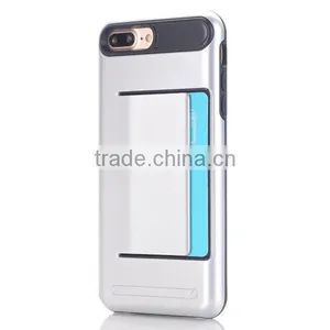 Wholesale Slim TPU + PC Combo Mobile Phone Case With Card Slot for IPhone 7 Plus thumbnail-4
