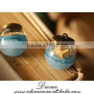 10/12/14/16/18/20/25MM Glass Ball Starfish Necklace Pendant,DIY Bottle Pendant, Mini Glass Globe Jewelry thumbnail-4