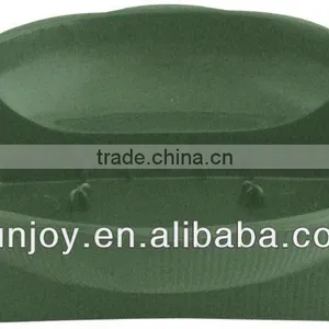 Large Square Based Bowl Green Plastic thumbnail-1