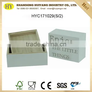 Custom Wooden Plain White Box With Lid Wholesale thumbnail-1