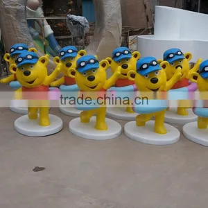 Fiberglass Cartoon Bear Statue thumbnail-4