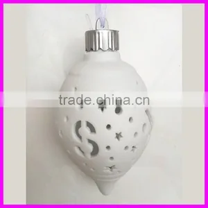 Factory Direct Ceramic Hanging LED Lantern for Christmas Decoration thumbnail-1