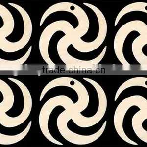 Hot Sell Africa Adinkra Symbol NKOTIMSEFO MPUA 3 Inches Tall With Hole Natural Craft Wood Made in China thumbnail-1